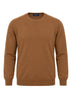 Blu Cashmere Maglia Uomo a girocollo / Caramello