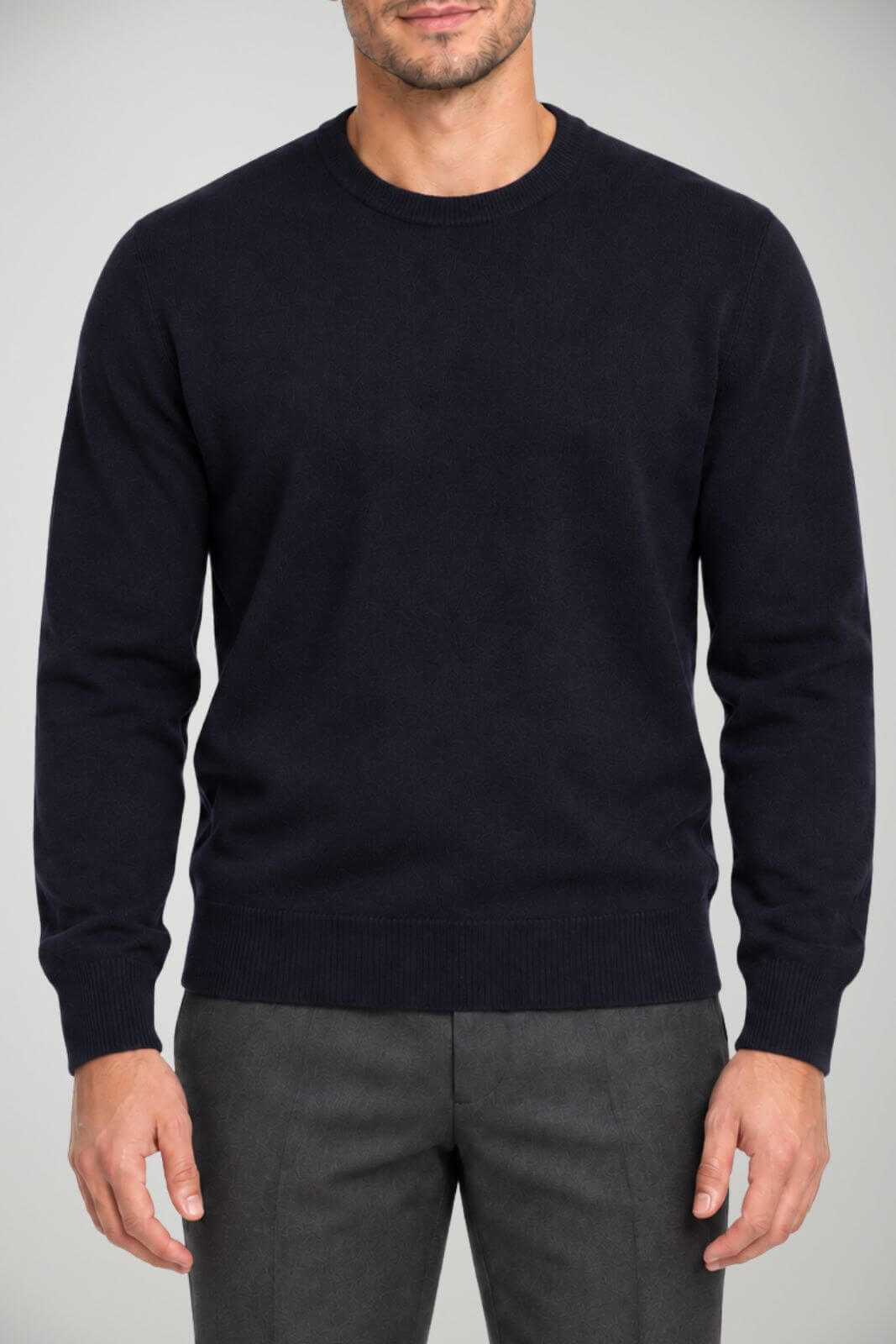 Blu Cashmere Maglia Uomo a girocollo / Navy