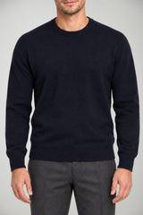 Blu Cashmere Maglia Uomo a girocollo / Navy