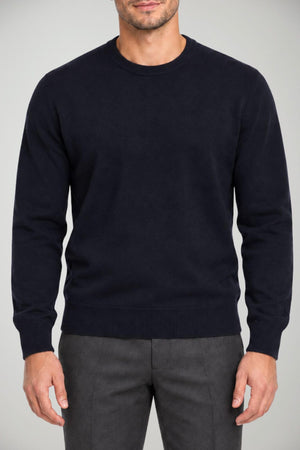 Blu Cashmere Maglia Uomo a girocollo / Navy