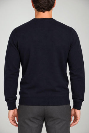 Blu Cashmere Maglia Uomo a girocollo / Navy
