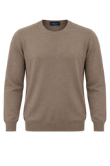 Blu Cashmere Maglia Uomo a girocollo / Nocciola