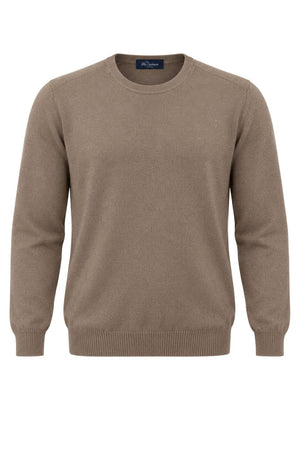 Blu Cashmere Maglia Uomo a girocollo / Nocciola