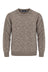 Blu Cashmere Maglia Uomo a girocollo in muliné / Marrone