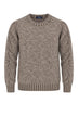 Blu Cashmere Maglia Uomo a girocollo in muliné / Marrone