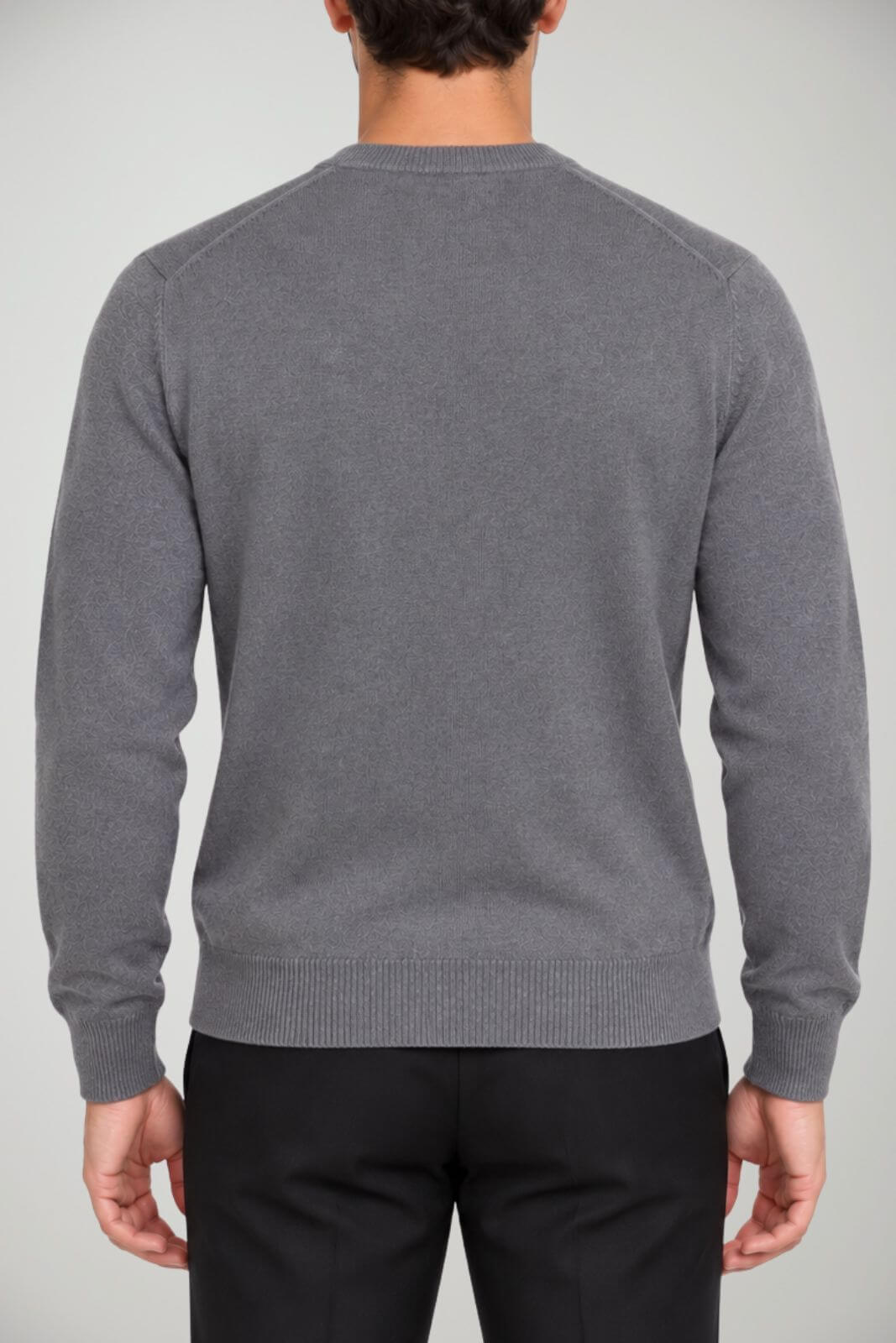 Blu Cashmere Maglia Uomo con intarsi a rombi / Grigio