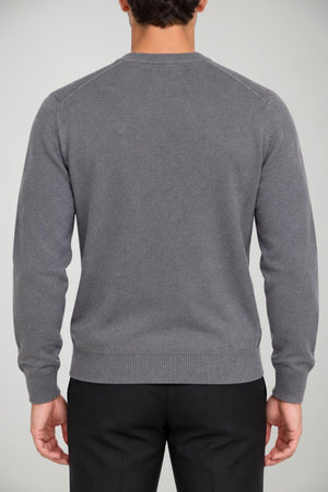 Blu Cashmere Maglia Uomo con intarsi a rombi / Grigio