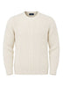 Blu Cashmere Maglia Uomo a coste / Panna