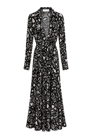 Brand Unique Abito Donna in crepe stampato