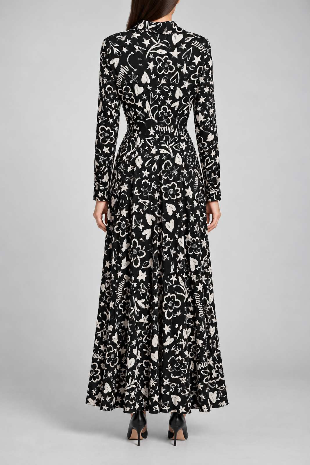 Brand Unique Abito Donna in crepe stampato