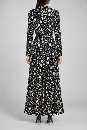 Brand Unique Abito Donna in crepe stampato