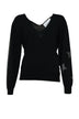 Maglia donna Brand Unique con scollo a V e strass fronte