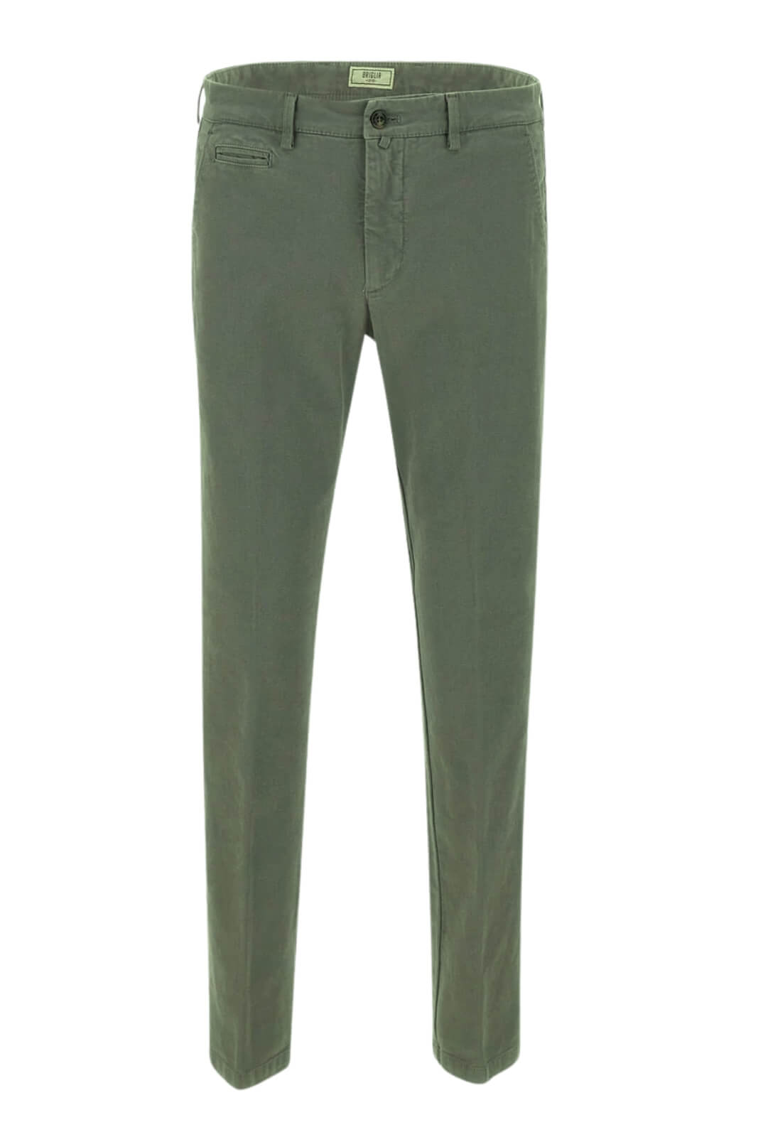 Pantaloni chino da uomo Briglia fronte verde militare