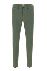 Pantaloni chino da uomo Briglia fronte verde militare