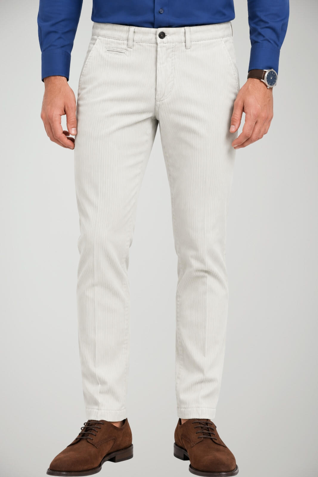 Briglia 1949 Pantaloni Uomo Chino in Cotone a Coste Slim Fit
