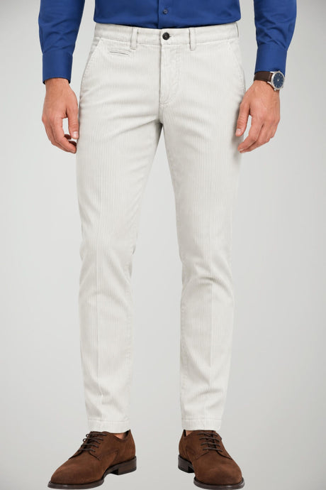 Briglia 1949 Pantaloni Uomo Chino in Cotone a Coste Slim Fit