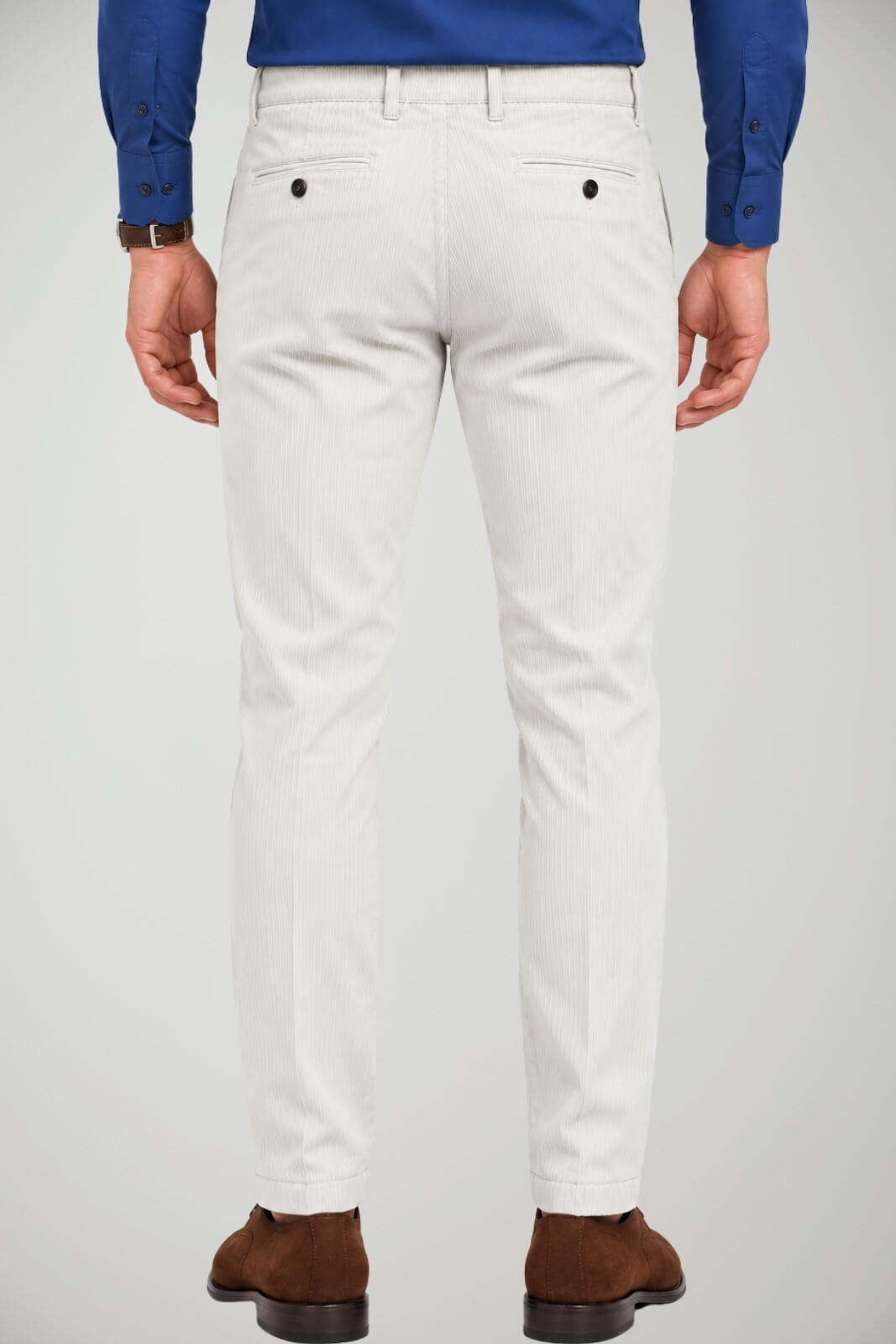 Briglia 1949 Pantaloni Uomo Chino in Cotone a Coste Slim Fit