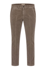 Briglia 1949 Pantaloni Uomo Chino Velluto in Microlavorazione Slim Fit