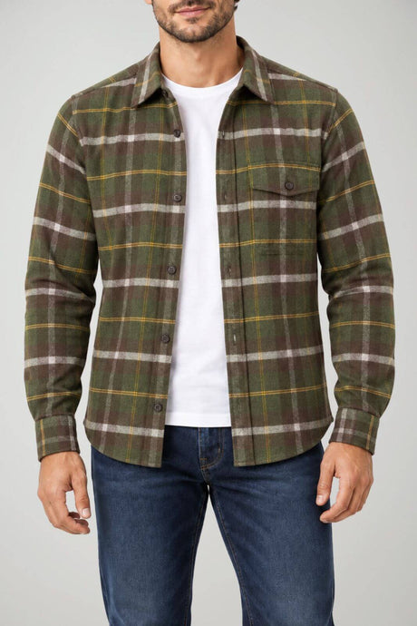 Brooksfield Camicia Uomo overshirt in flanella