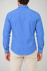 Brooksfield Camicia Uomo Slim Fit Striped / Royal