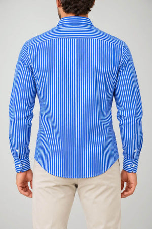 Brooksfield Camicia Uomo Slim Fit Striped / Royal