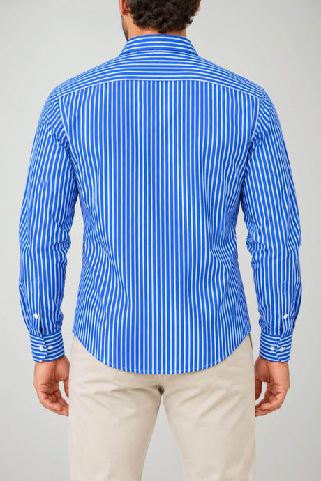 Brooksfield Camicia Uomo Slim Fit Striped / Royal