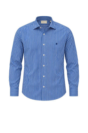 Brooksfield Camicia Uomo Slim Fit Striped / Royal