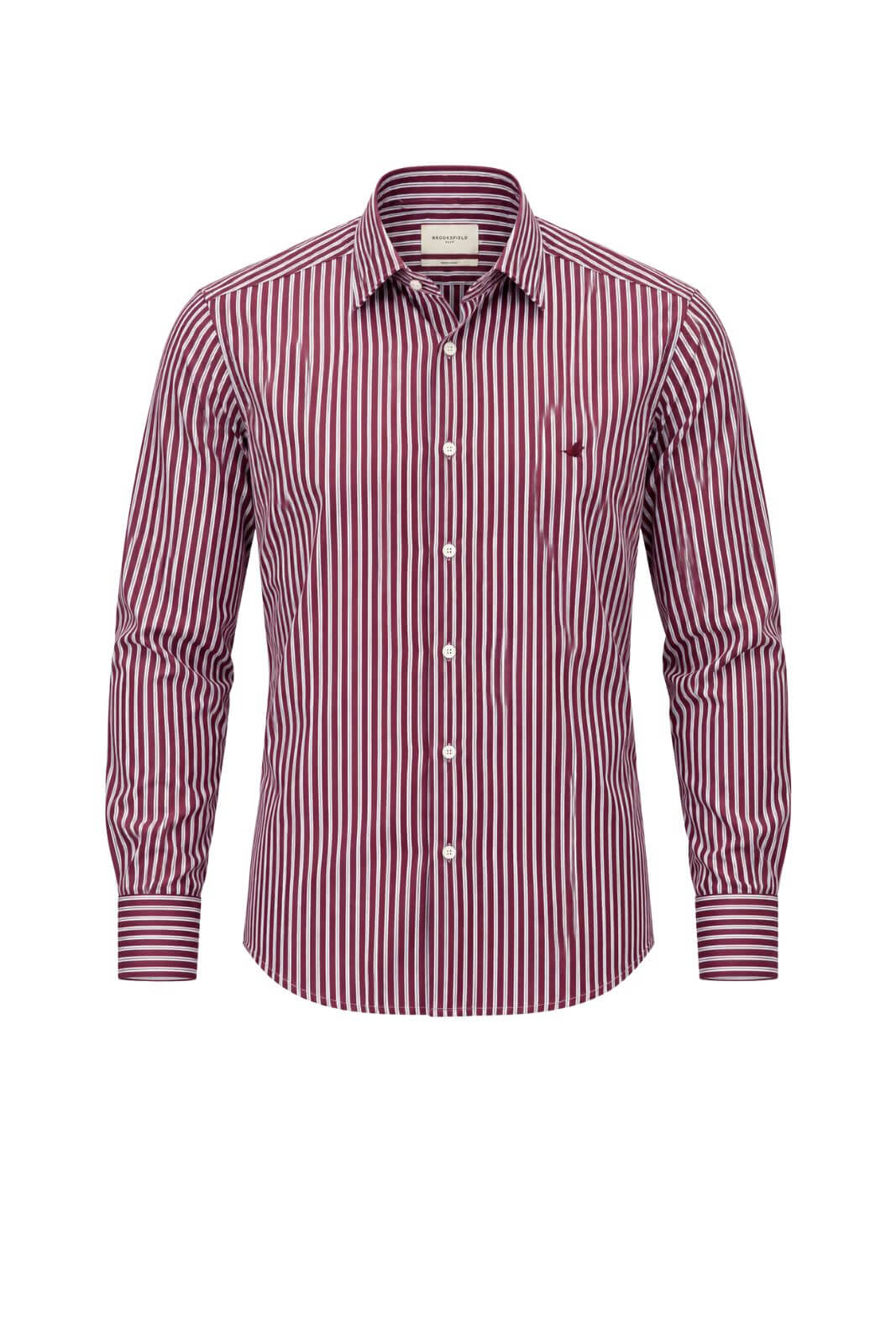Brooksfield Camicia Uomo Slim Fit Striped / Bordeaux