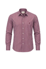 Brooksfield Camicia Uomo Slim Fit Striped / Bordeaux