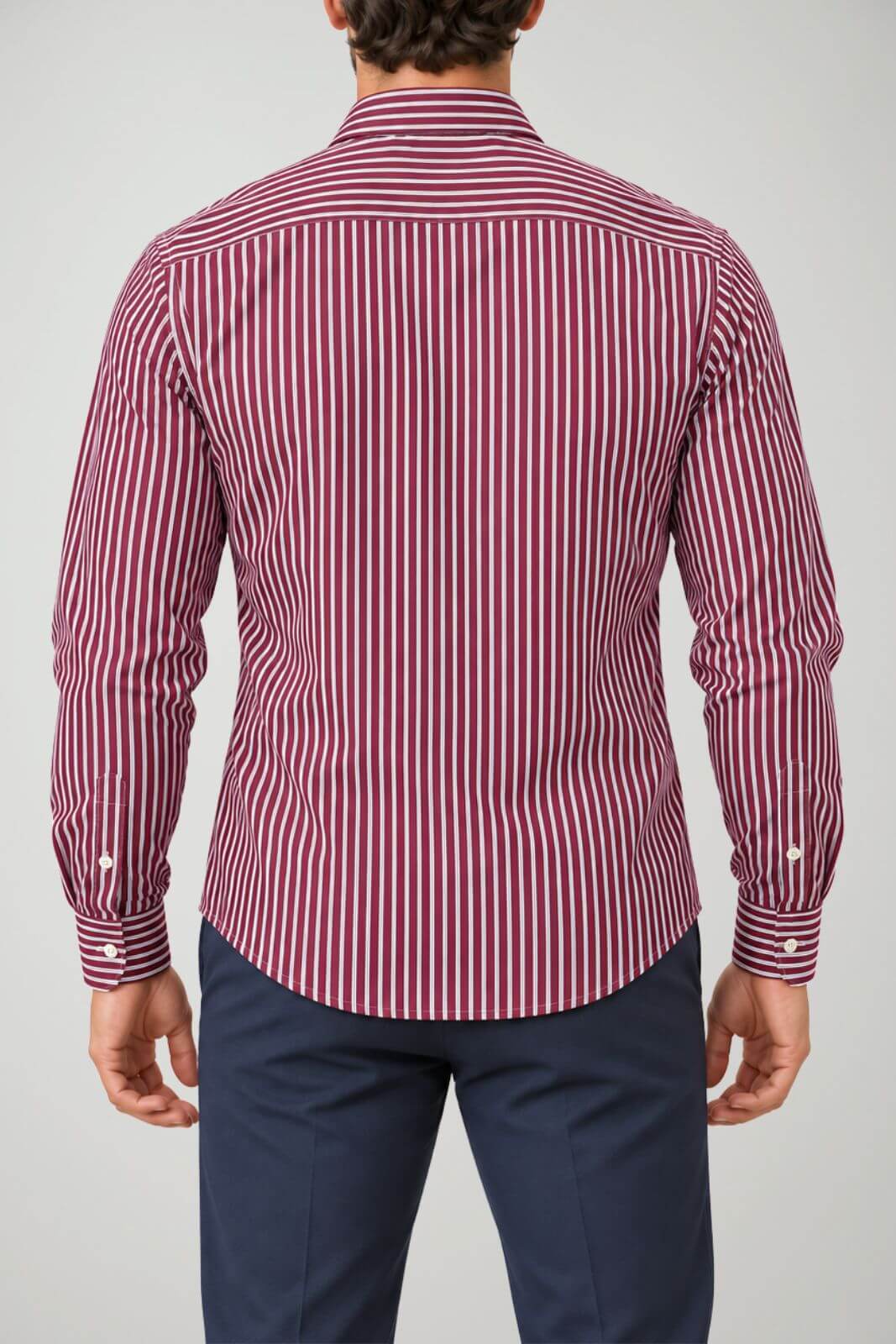 Brooksfield Camicia Uomo Slim Fit Striped / Bordeaux