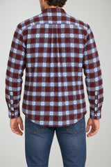 Brooksfield Camicia Uomo Slim Fit Check in flanella