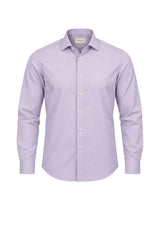 Brooksfield Camicia Uomo Slim Fit micropattern / Ciclamino