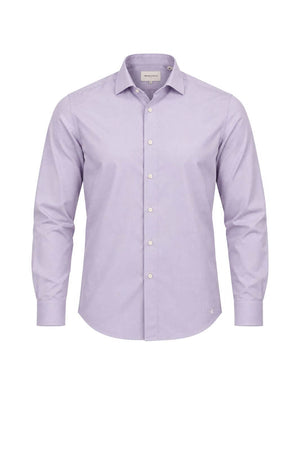 Brooksfield Camicia Uomo Slim Fit micropattern / Ciclamino