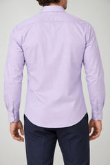Brooksfield Camicia Uomo Slim Fit micropattern / Ciclamino