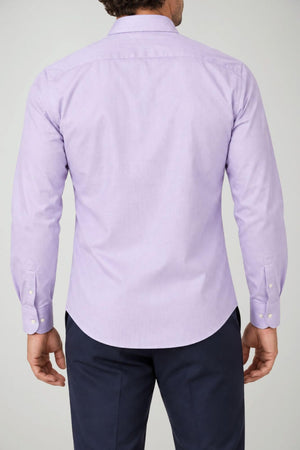 Brooksfield Camicia Uomo Slim Fit micropattern / Ciclamino