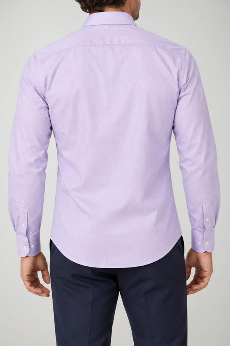 Brooksfield Camicia Uomo Slim Fit micropattern / Ciclamino