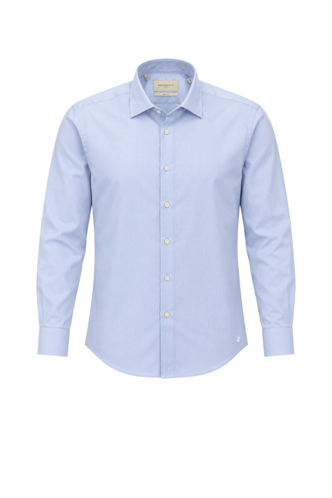 Brooksfield Camicia Uomo Slim Fit micropattern / Azzurro