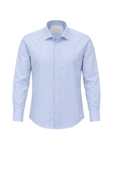Brooksfield Camicia Uomo Slim Fit micropattern / Azzurro