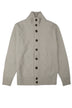 Cardigan da uomo Brooksfield in lana collo alto fronte grigio