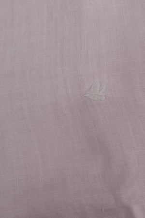 Camicia da uomo Brooksfield in lino a maniche lunghe con logo