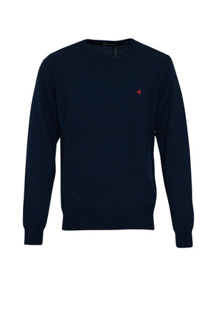 Maglia da uomo Brooksfield in lana a girocollo con logo fronte
