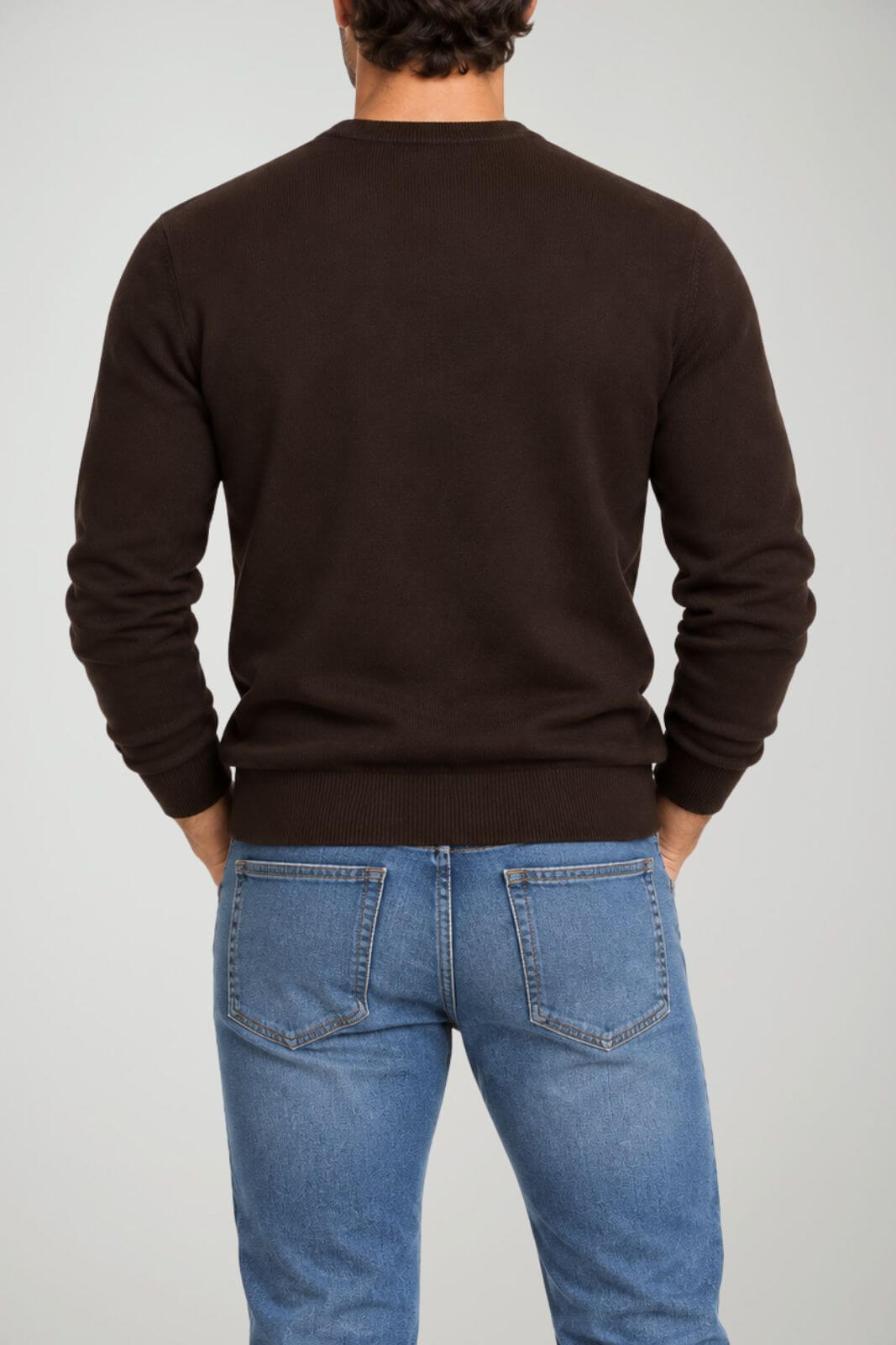 Brooksfield Maglia Uomo in lana / Castagno