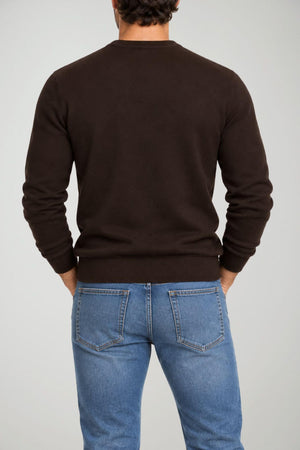 Brooksfield Maglia Uomo in lana / Castagno