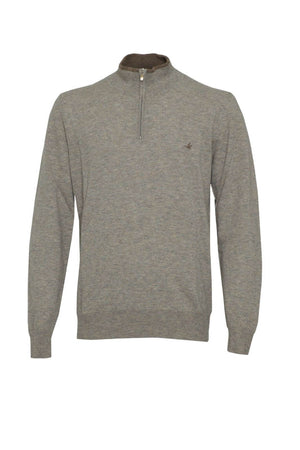 Cardigan mezza zip da uomo Brooksfield fronte