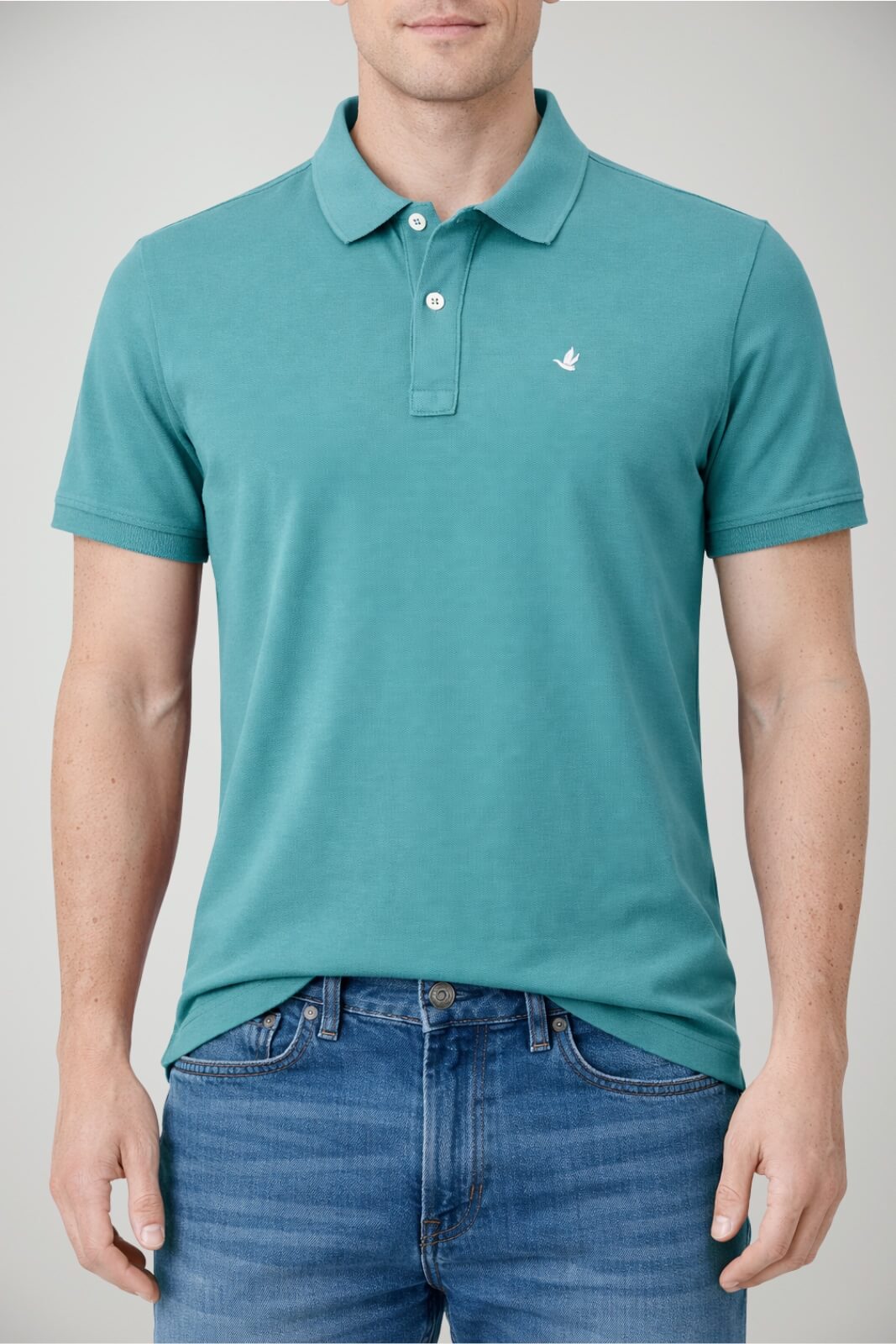 Polo da uomo Brooksfield in pique con logo