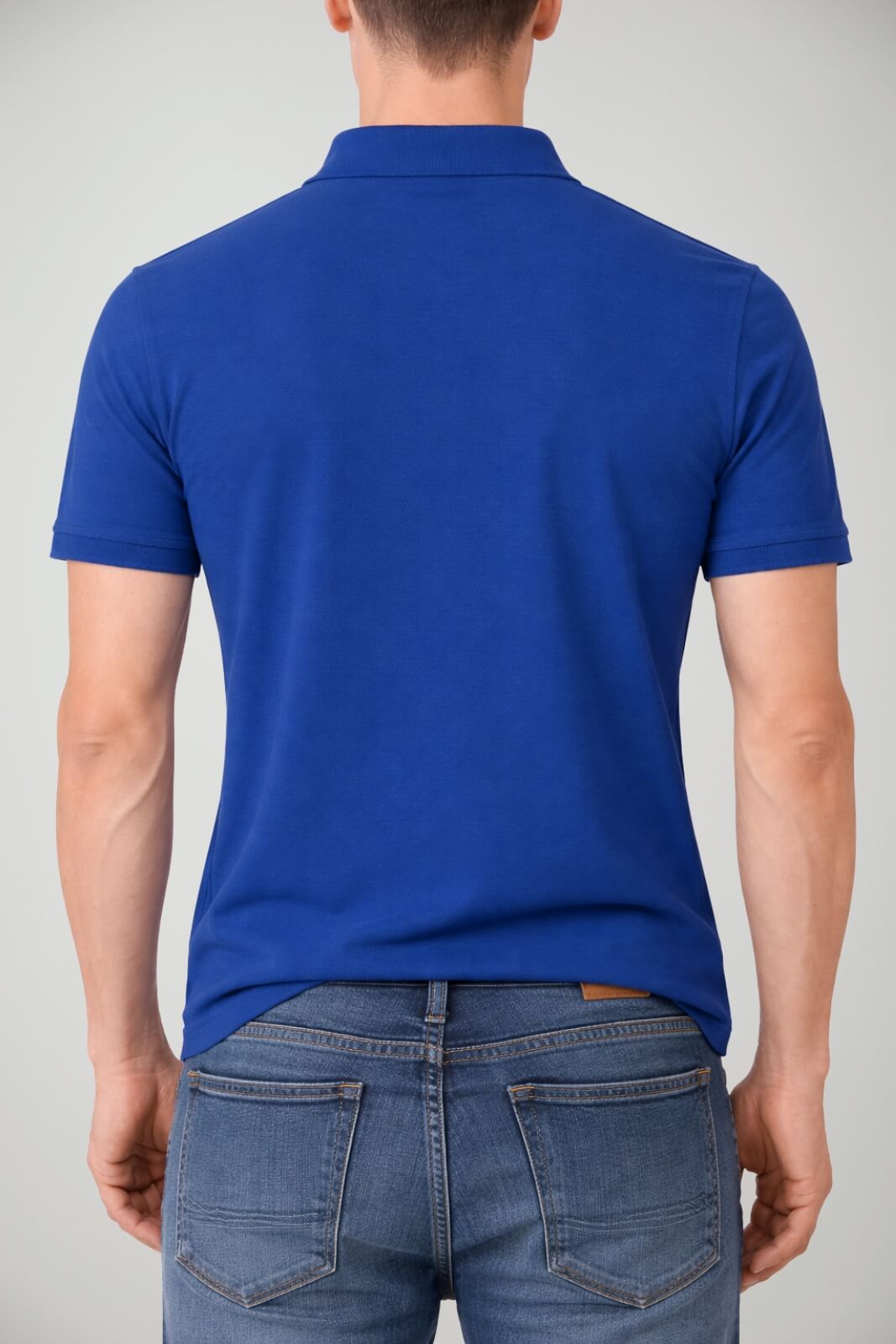 Polo uomo Brooksfield in pique con logo e maniche corte