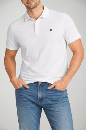 Polo da uomo Brooksfield in piquet di cotone a maniche corte