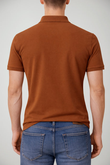 Polo da uomo Brooksfield in pique con logo