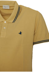 Brooksfield Polo Uomo piquet sabbia dettaglio