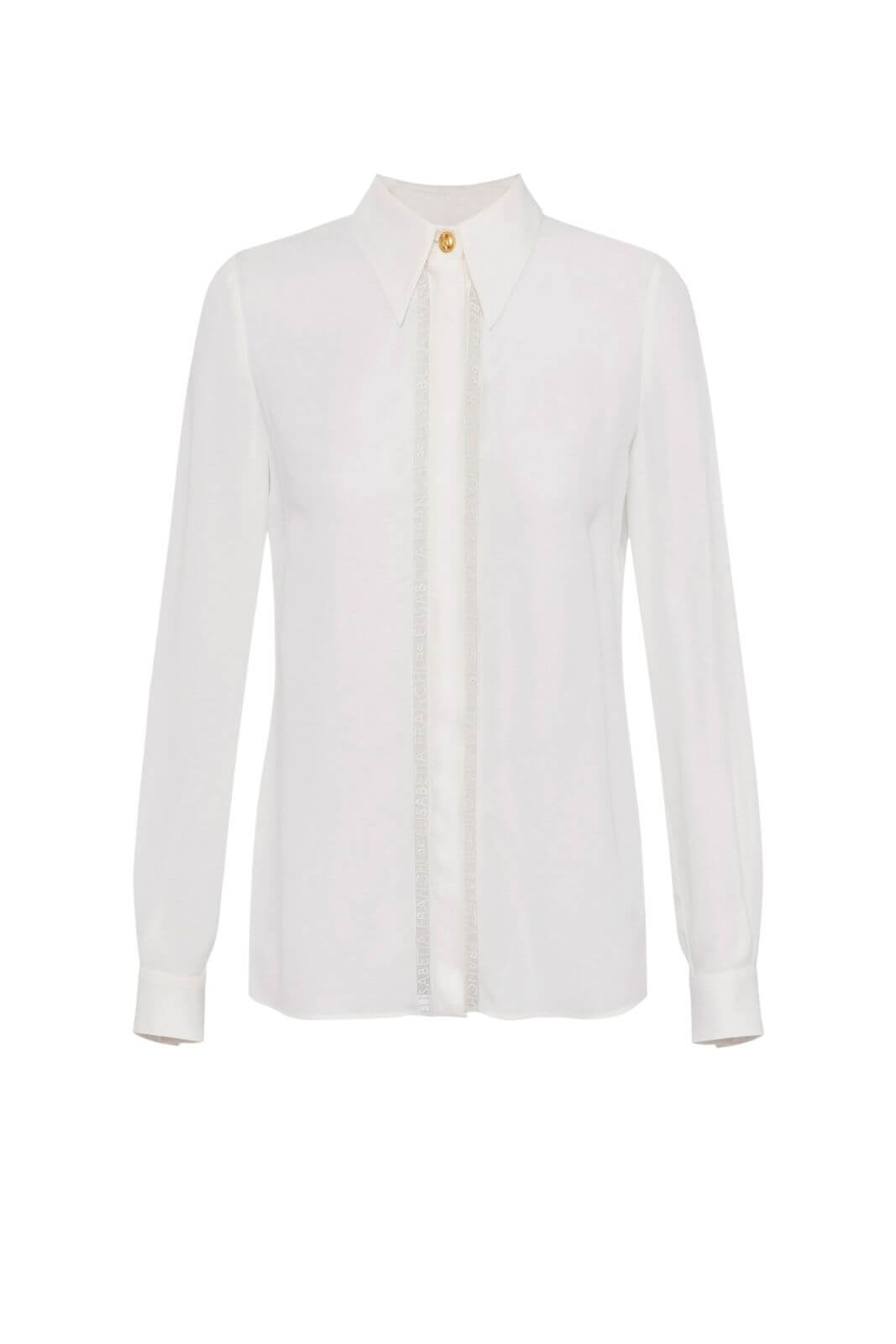 Elisabetta Franchi women's georgette shirt with lettering bands